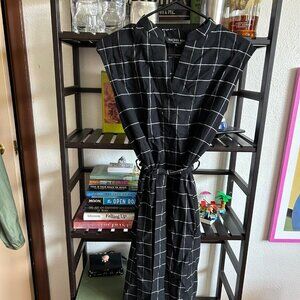 Rachel Roy Black Checkered Dress